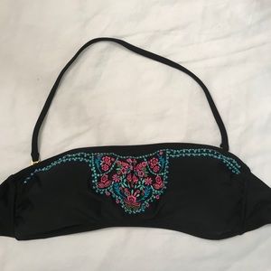 beaded bandeau bikini top